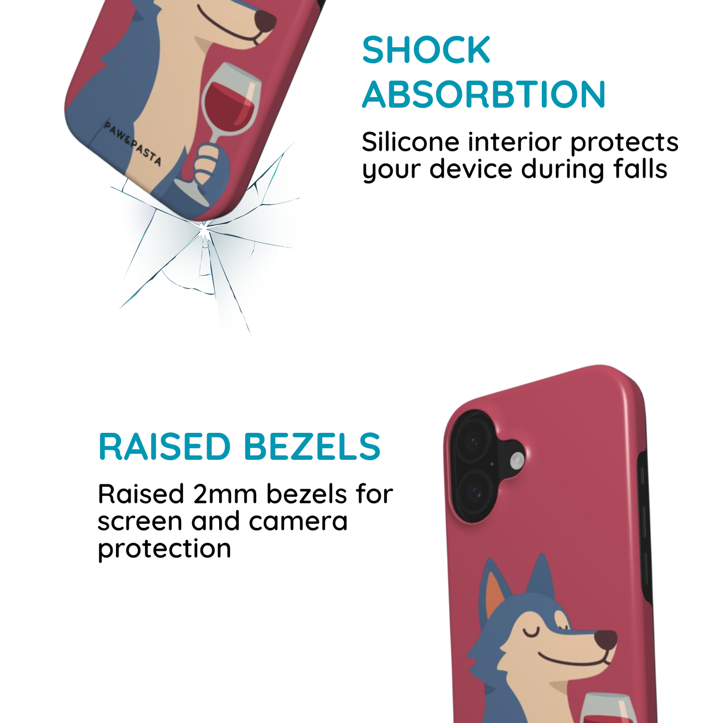 Wolf & Wine - MagSafe Tough Phone Case
