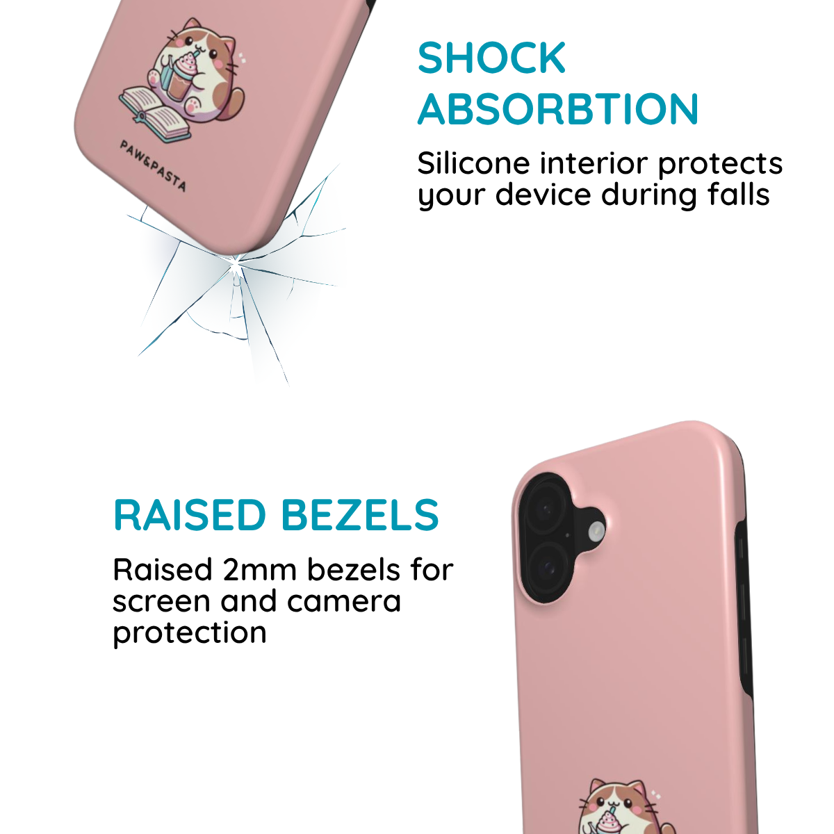 Cat & Milkshake - MagSafe Tough Phone Case