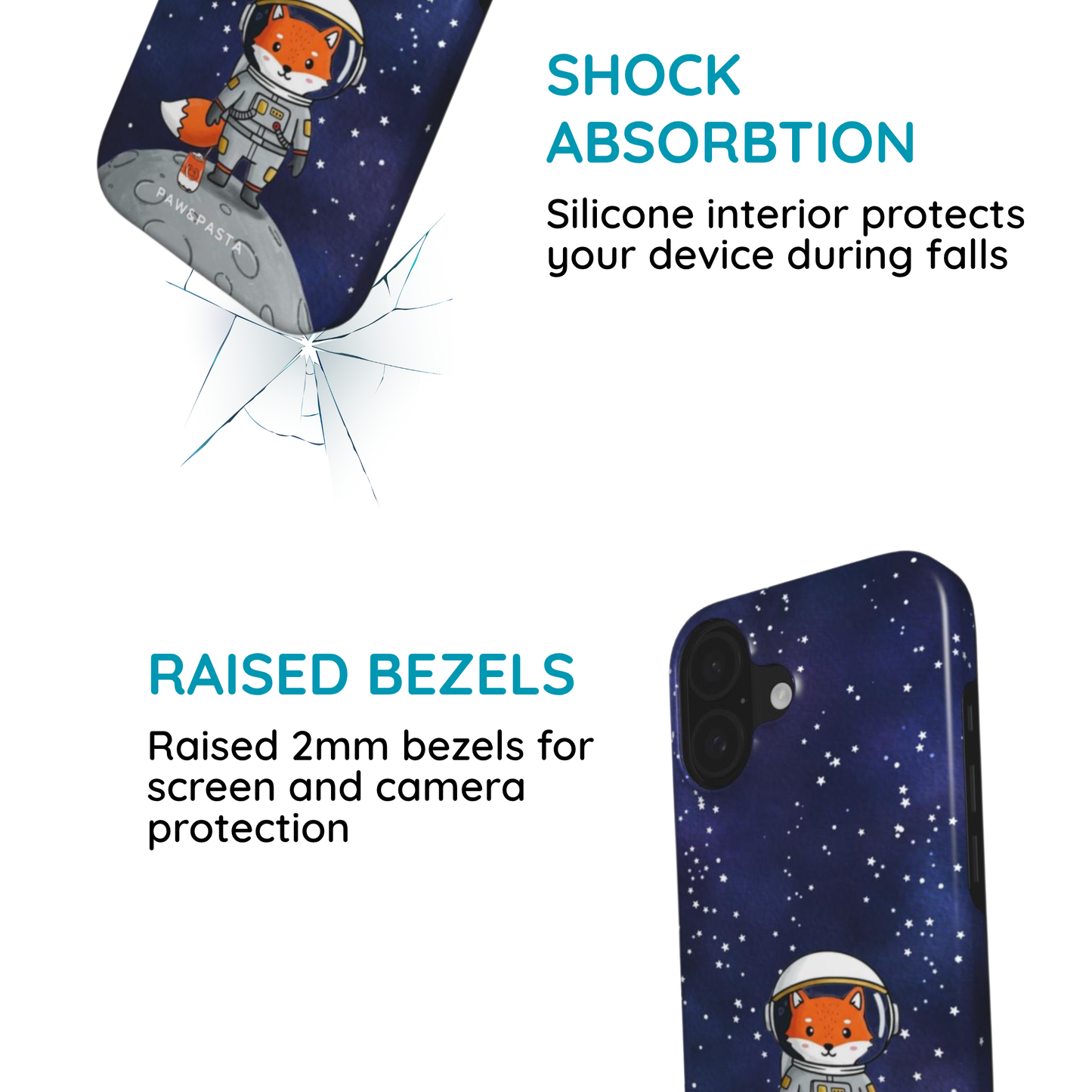 Fox & Moon - Tough Phone Case
