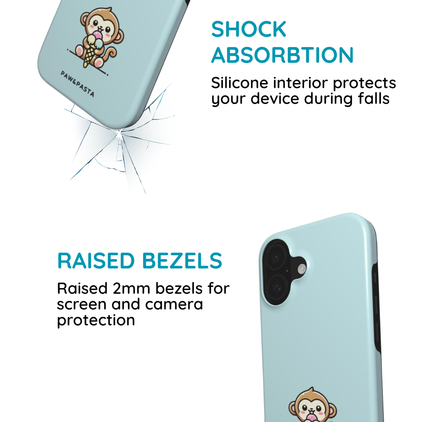 Monkey & Ice Cream - Tough Phone Case