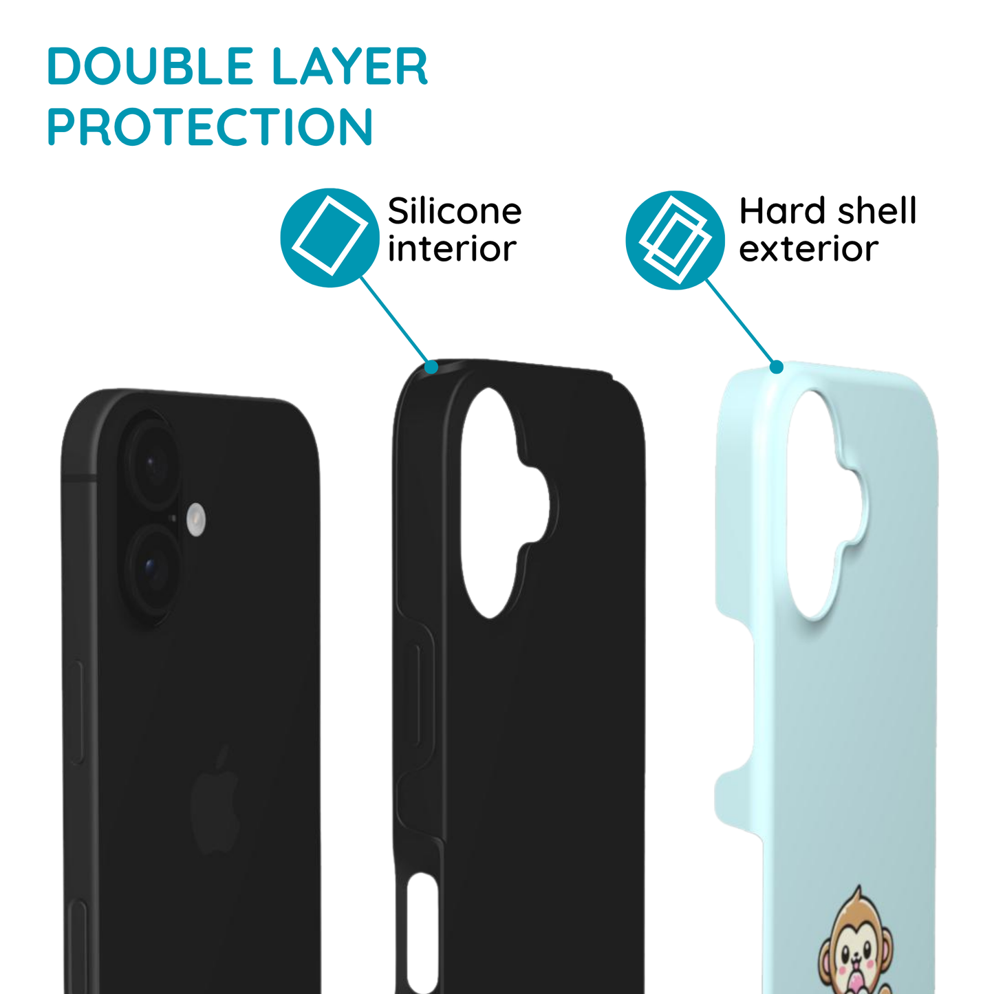 Monkey & Ice Cream - Tough Phone Case
