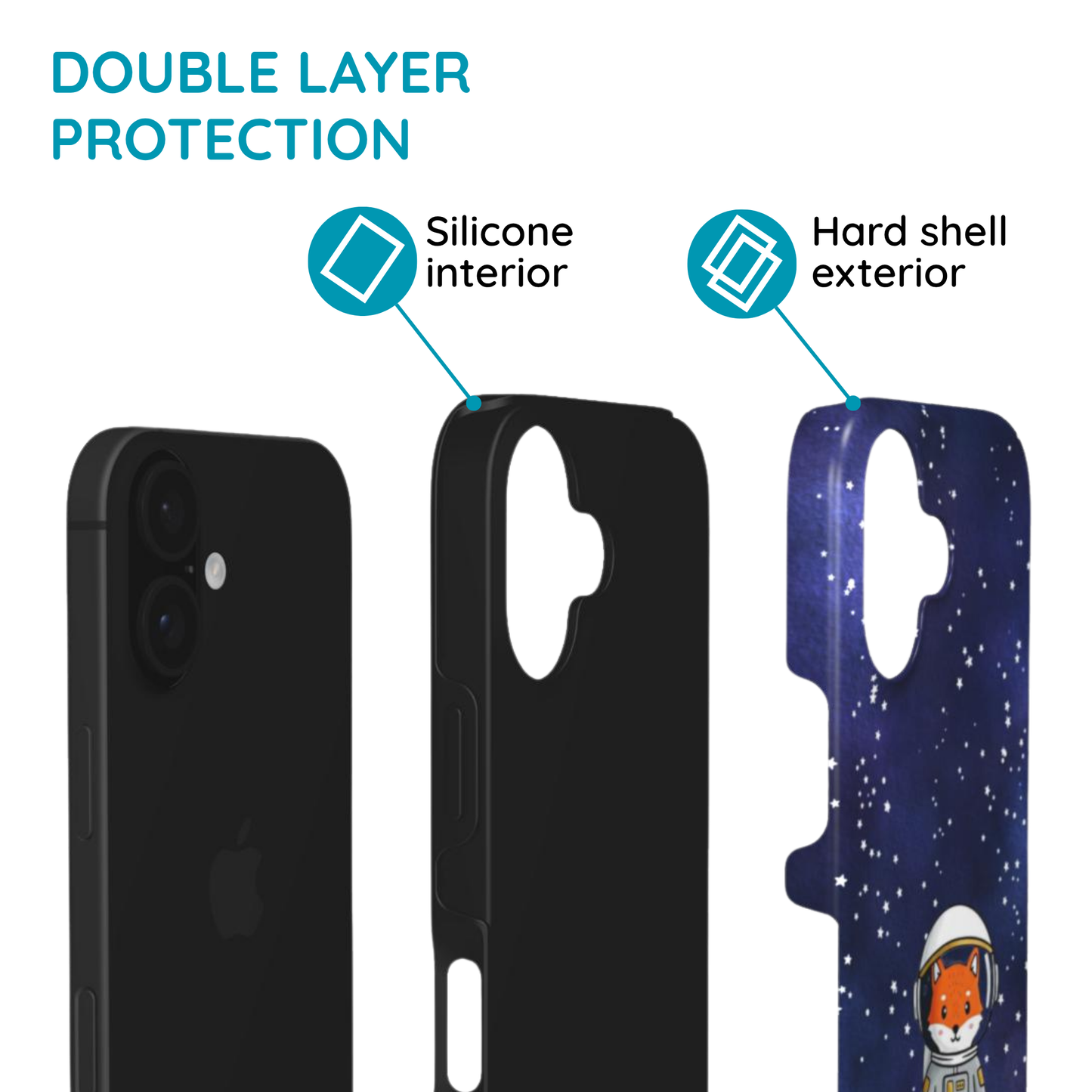 Fox & Moon - Tough Phone Case