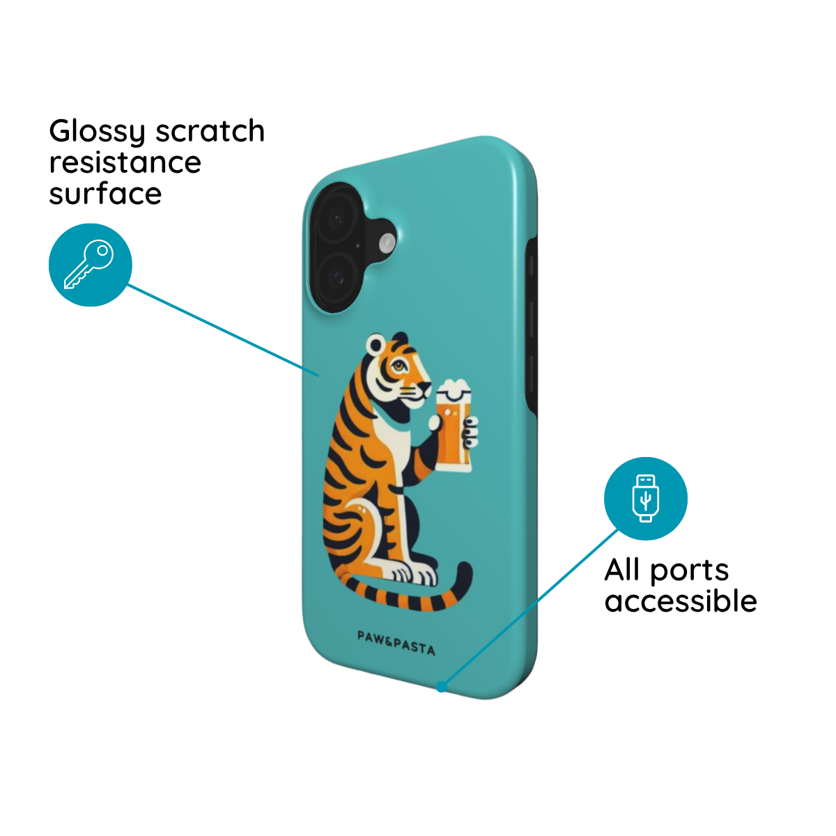 Tiger & Beer - MagSafe Tough Phone Case