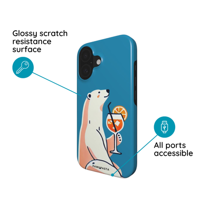Polar Bear & Aperol Spritz - Tough Phone Case
