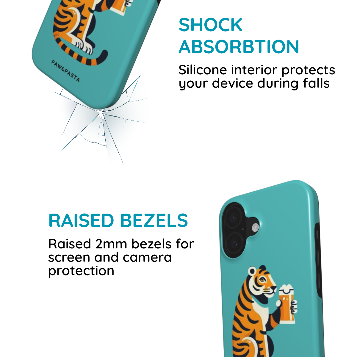 Tiger & Beer - Tough Phone Case