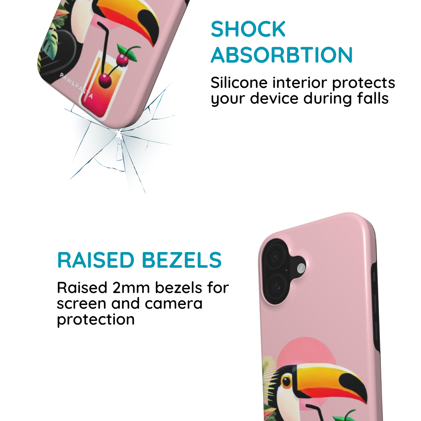 Toucan & Tequila Sunrise - Tough Phone Case