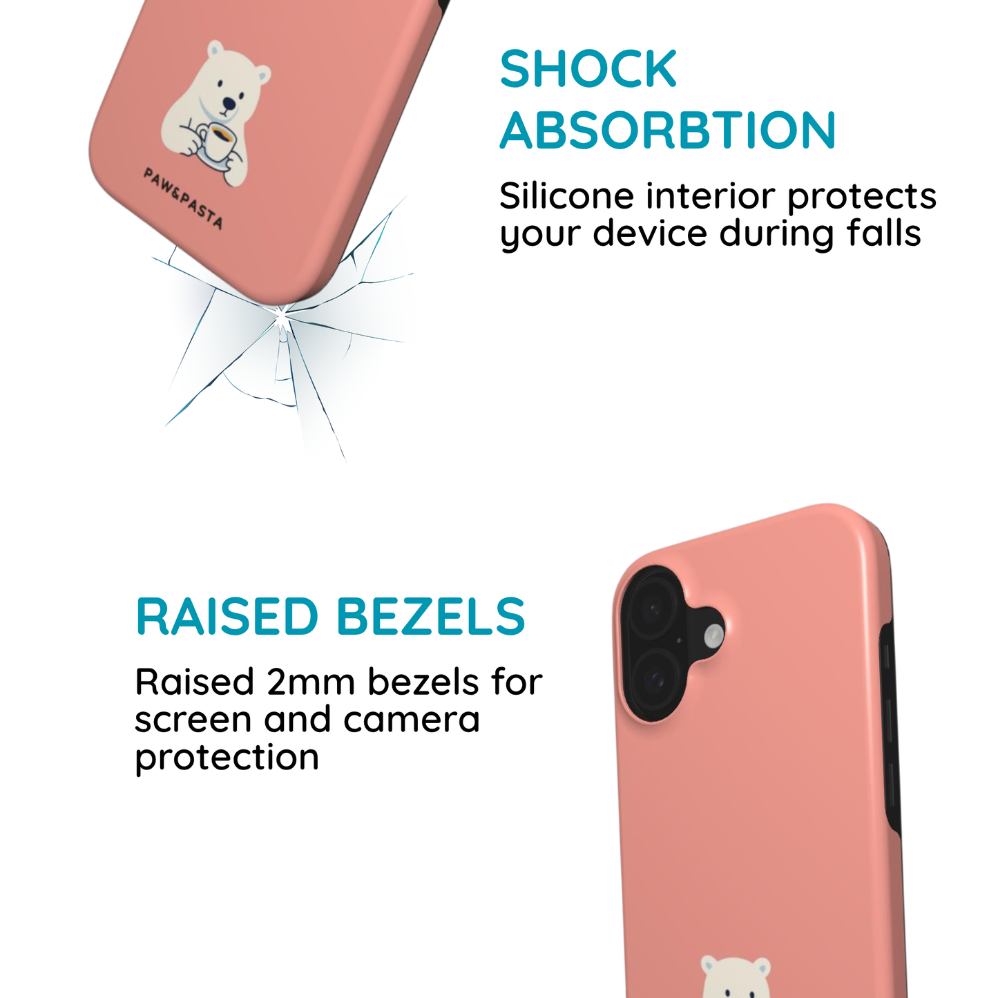 Polar Bear & Espresso - Tough Phone Case