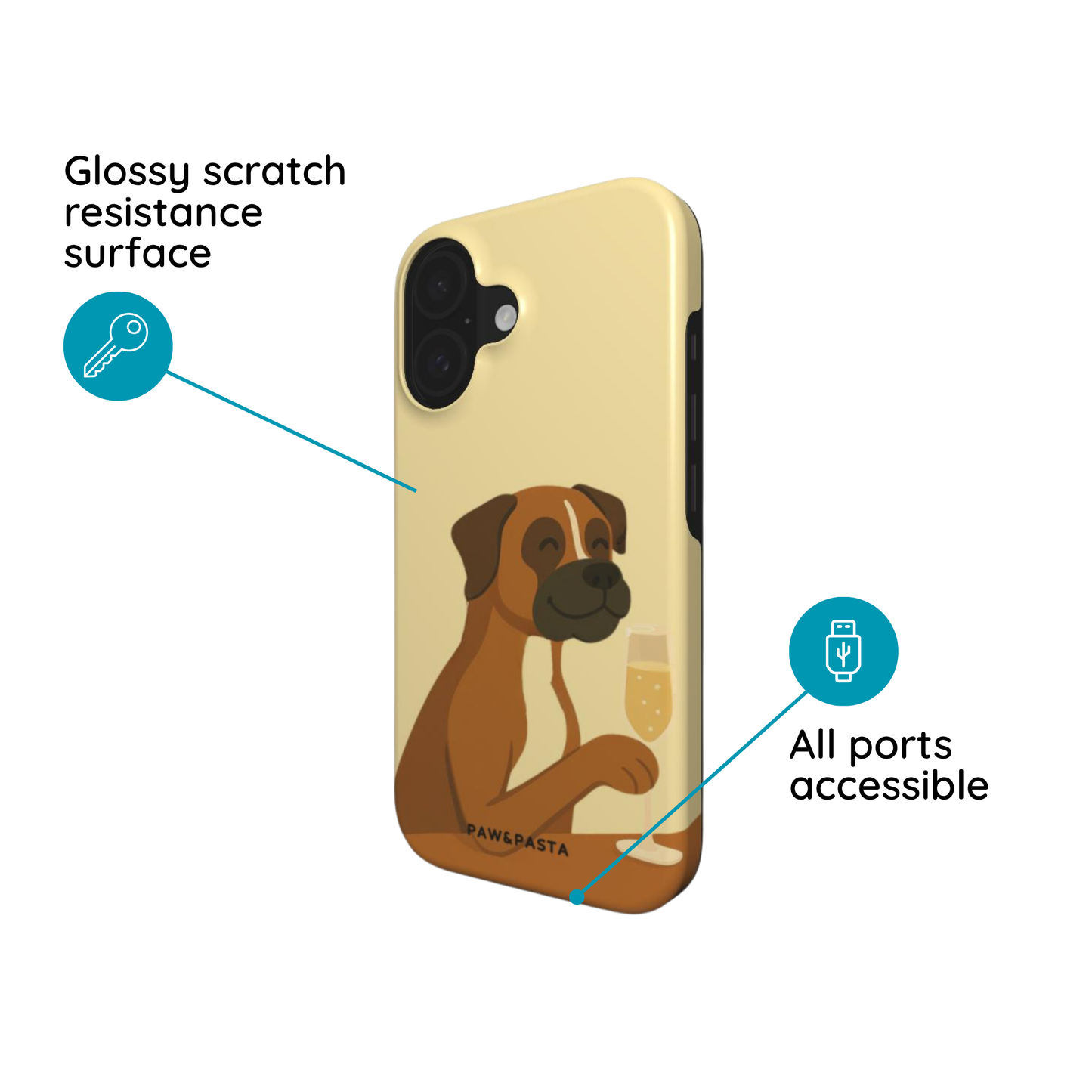 Dog & Champagne - MagSafe Tough Phone Case
