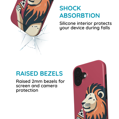 Lion & Pizza - MagSafe Tough Phone Case