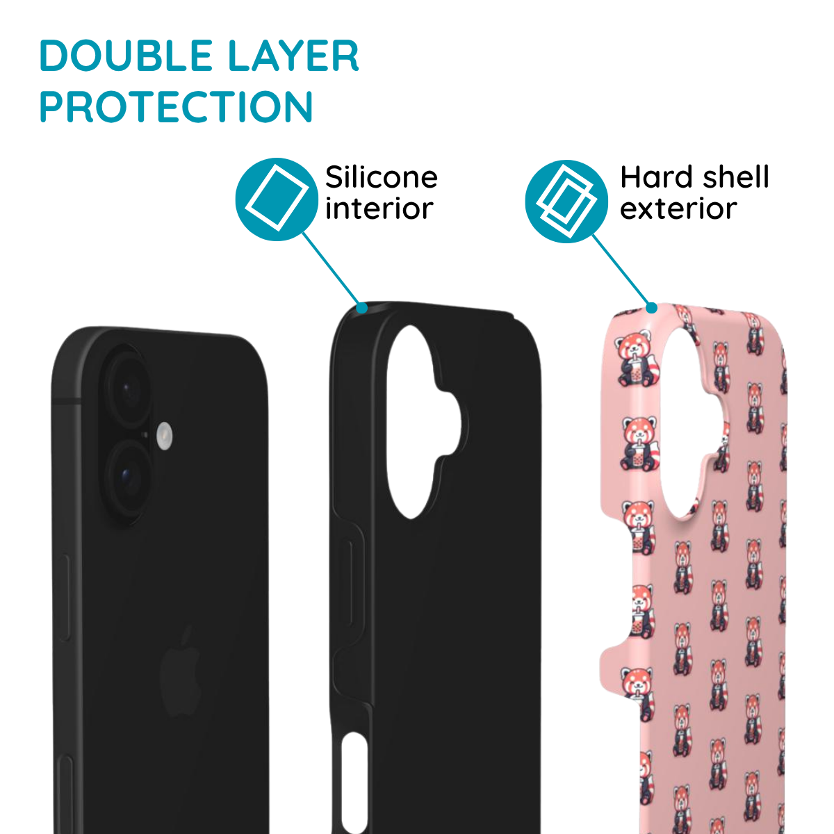 Red Panda & Bubble Tea - Tough Phone Case