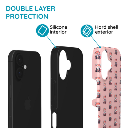 Red Panda & Bubble Tea - Tough Phone Case