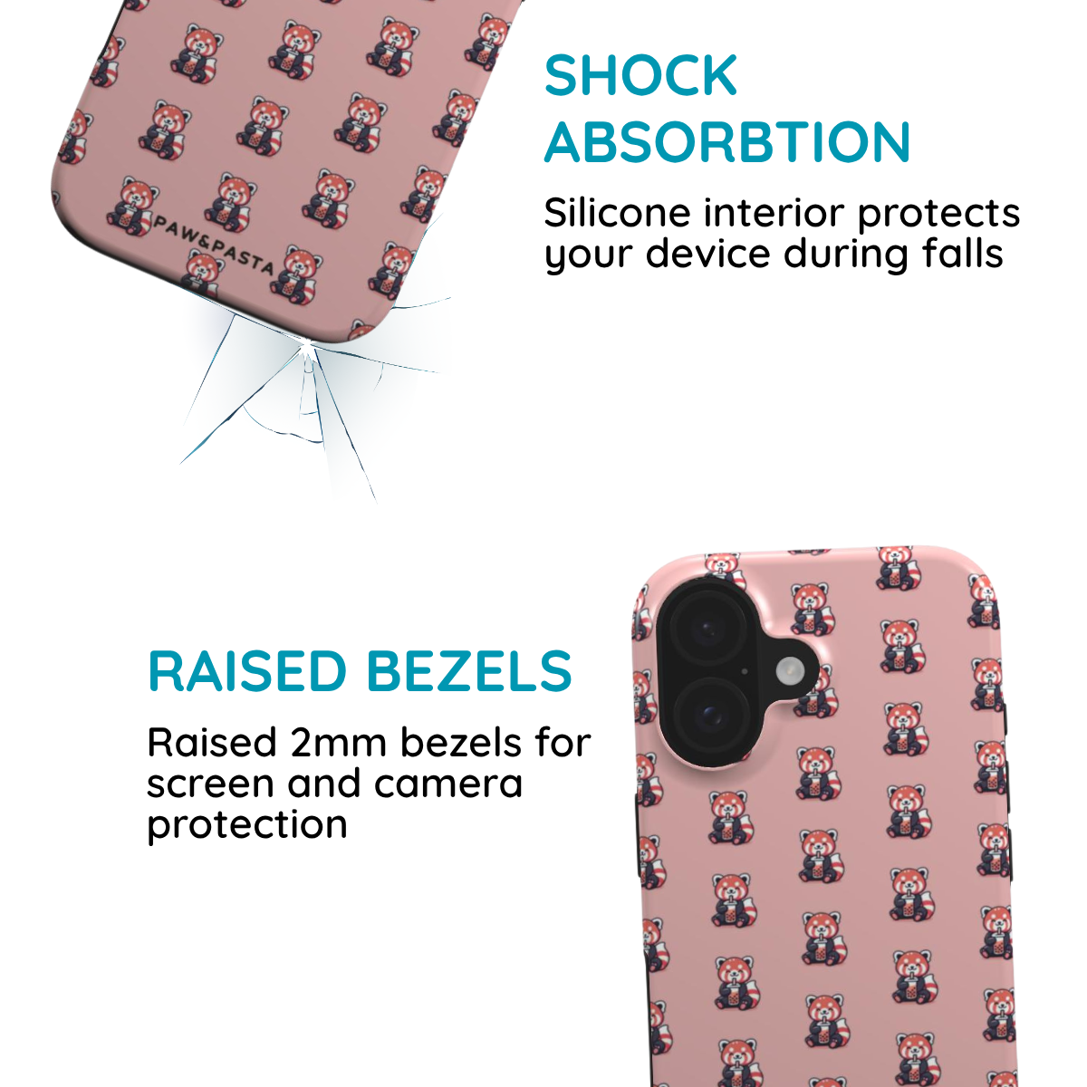 Red Panda & Bubble Tea - Tough Phone Case