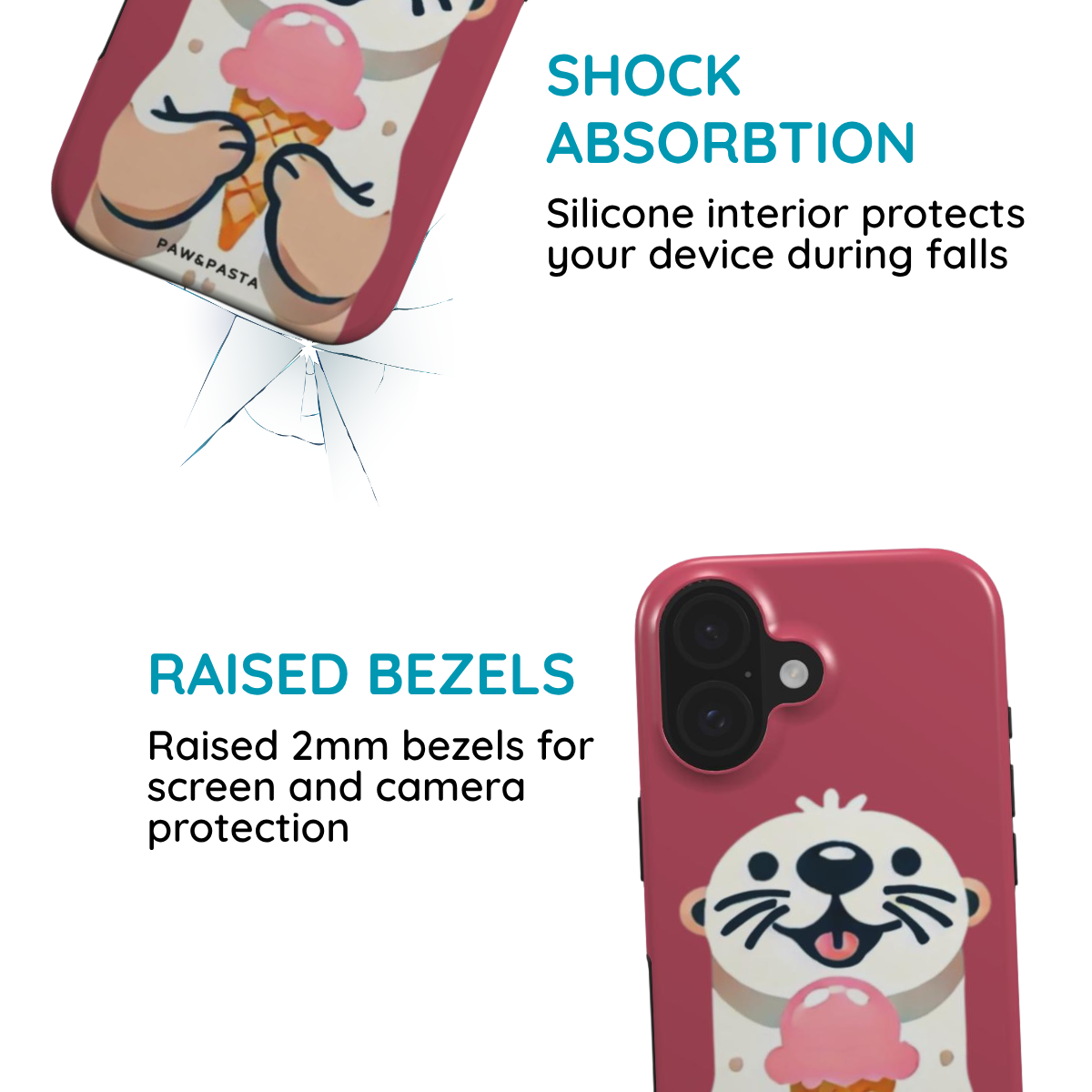 Otter & Ice Cream - Tough Phone Case