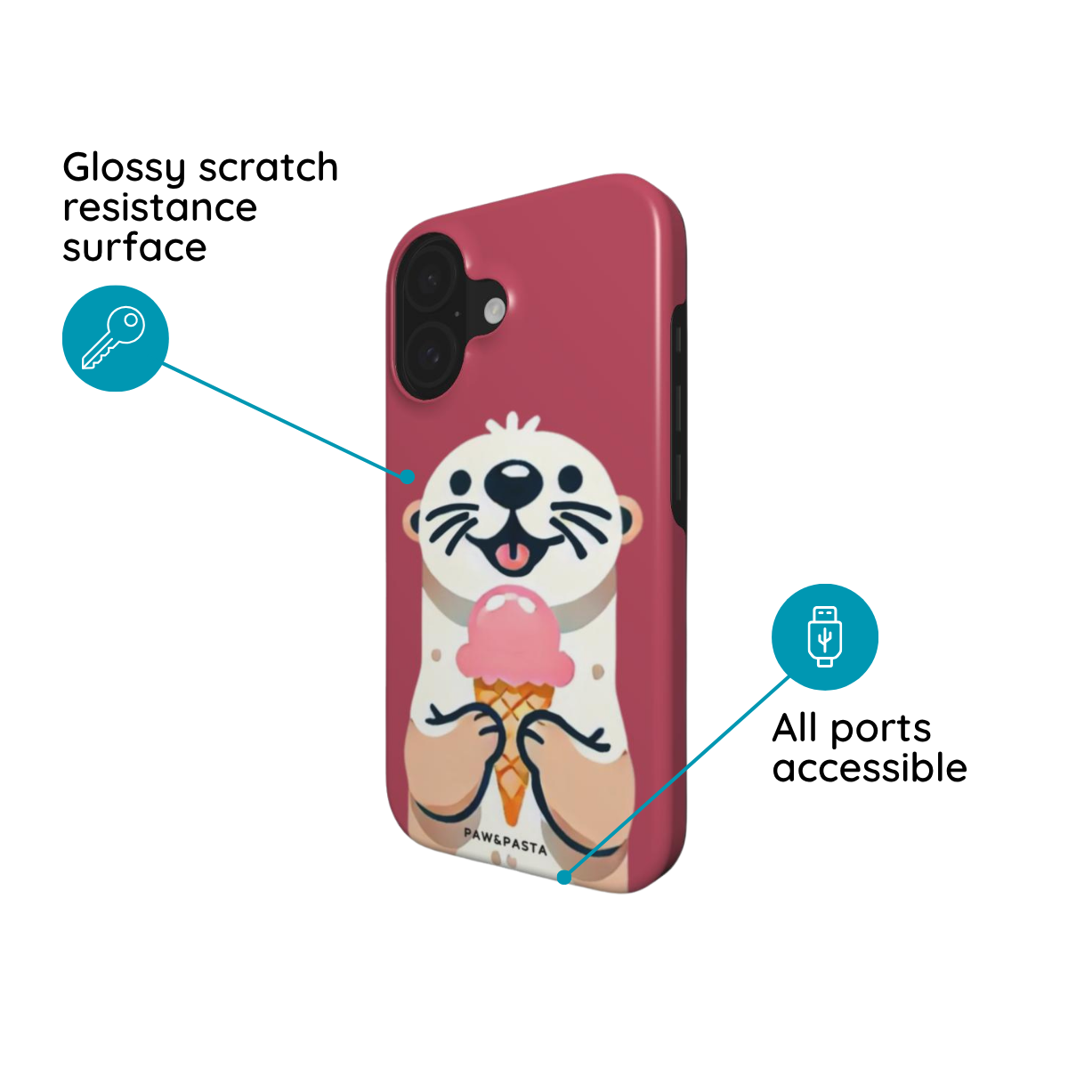 Otter & Ice Cream - Tough Phone Case