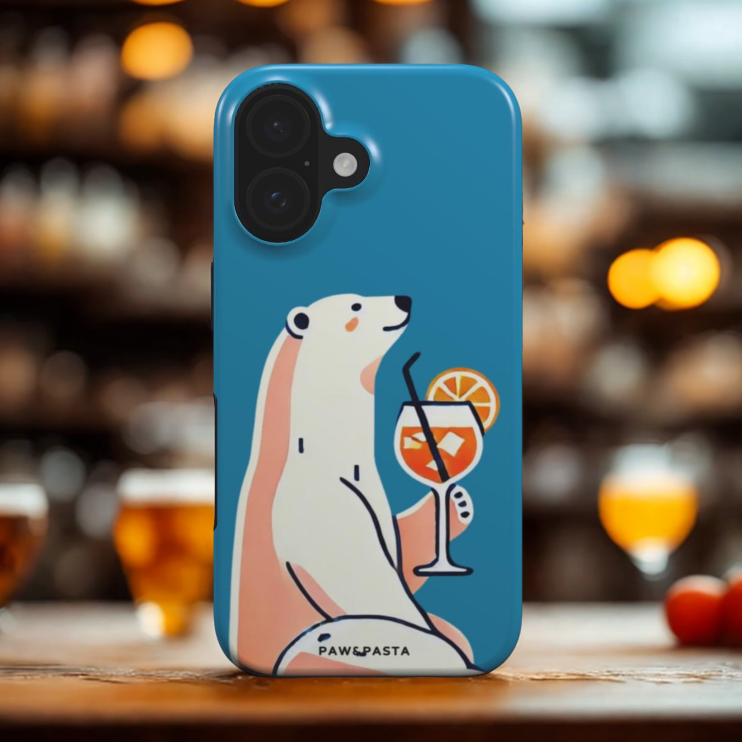 Polar Bear & Aperol Spritz - Tough Phone Case