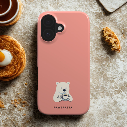 Polar Bear & Espresso - Tough Phone Case