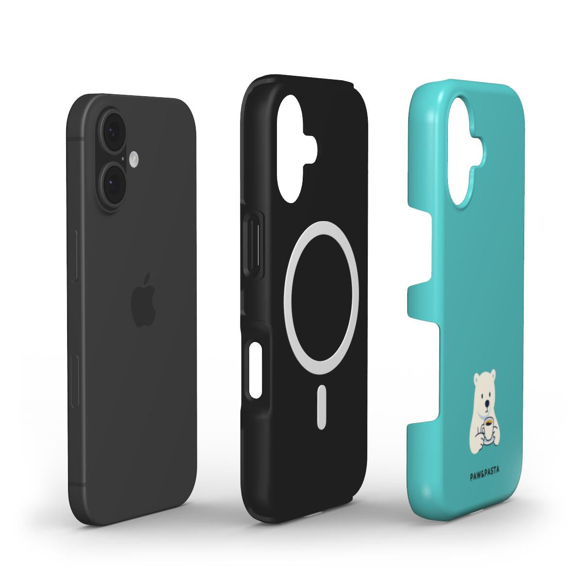 Polar Bear & Espresso - MagSafe Tough Phone Case Collection for Modern Smartphones