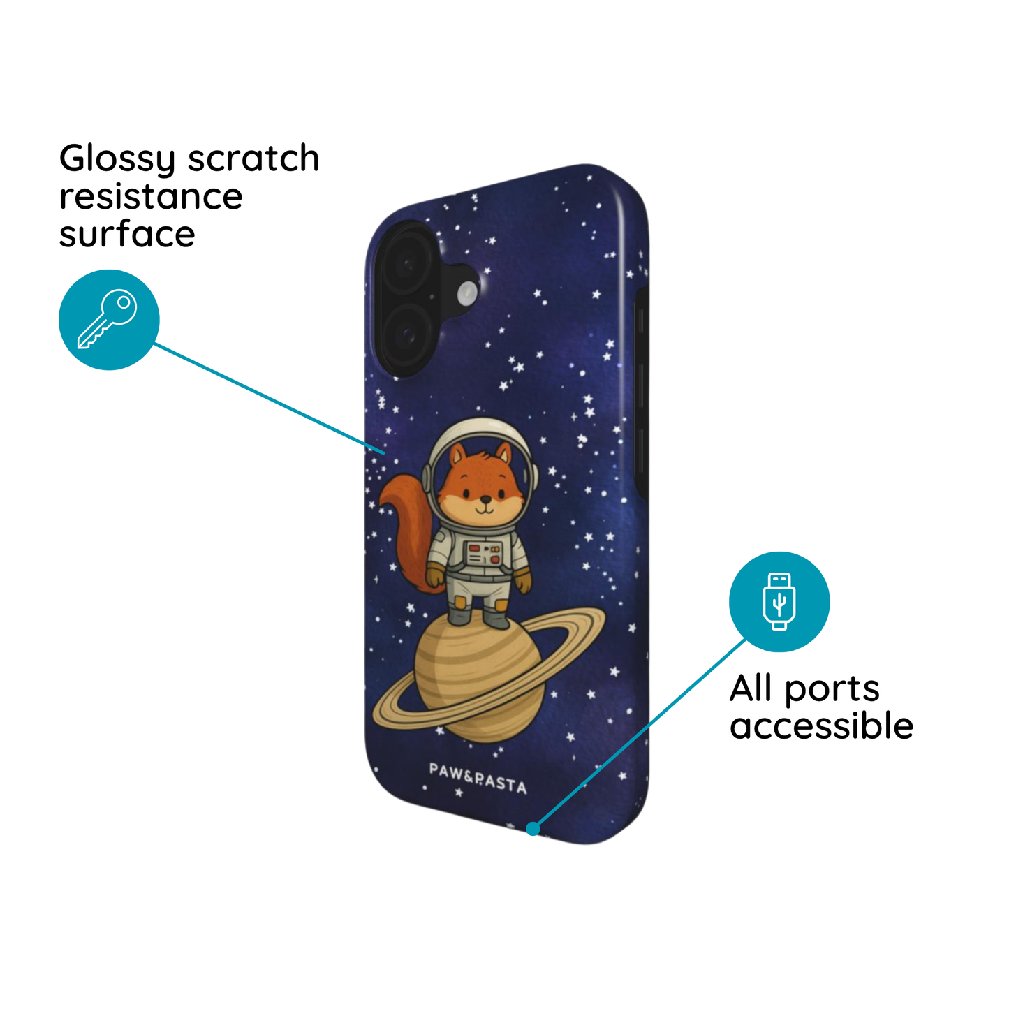 Squirrel & Saturn - MagSafe Tough Phone Case