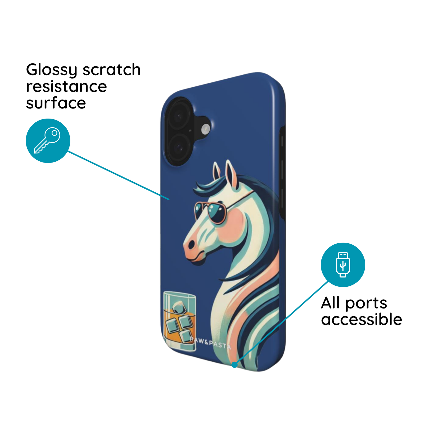 Horse & Whisky - MagSafe Tough Phone Case