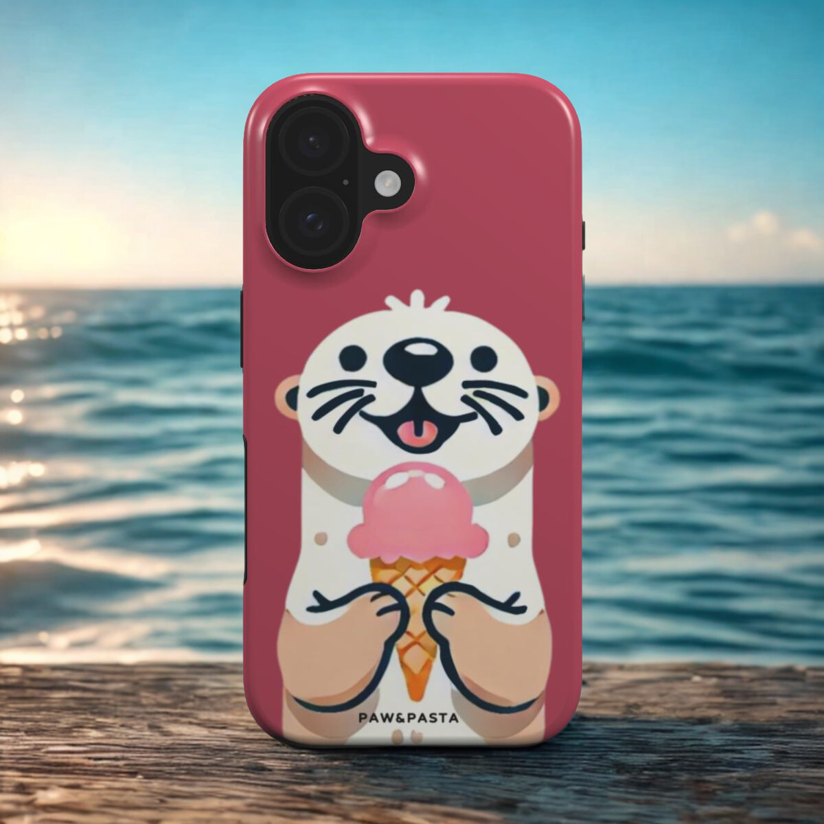 Otter & Ice Cream - Tough Phone Case