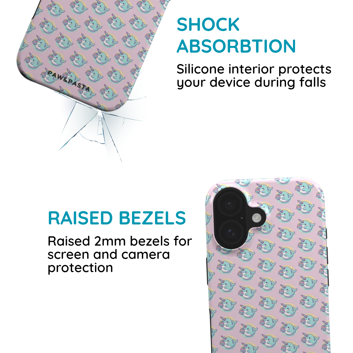 Narwhal & Cake - Tough Phone Case
