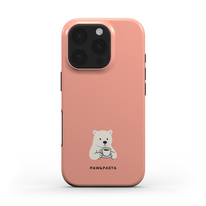 Polar Bear & Espresso - Tough Phone Case | iPhone | Samsung | Google Pixel | Xiaomi
